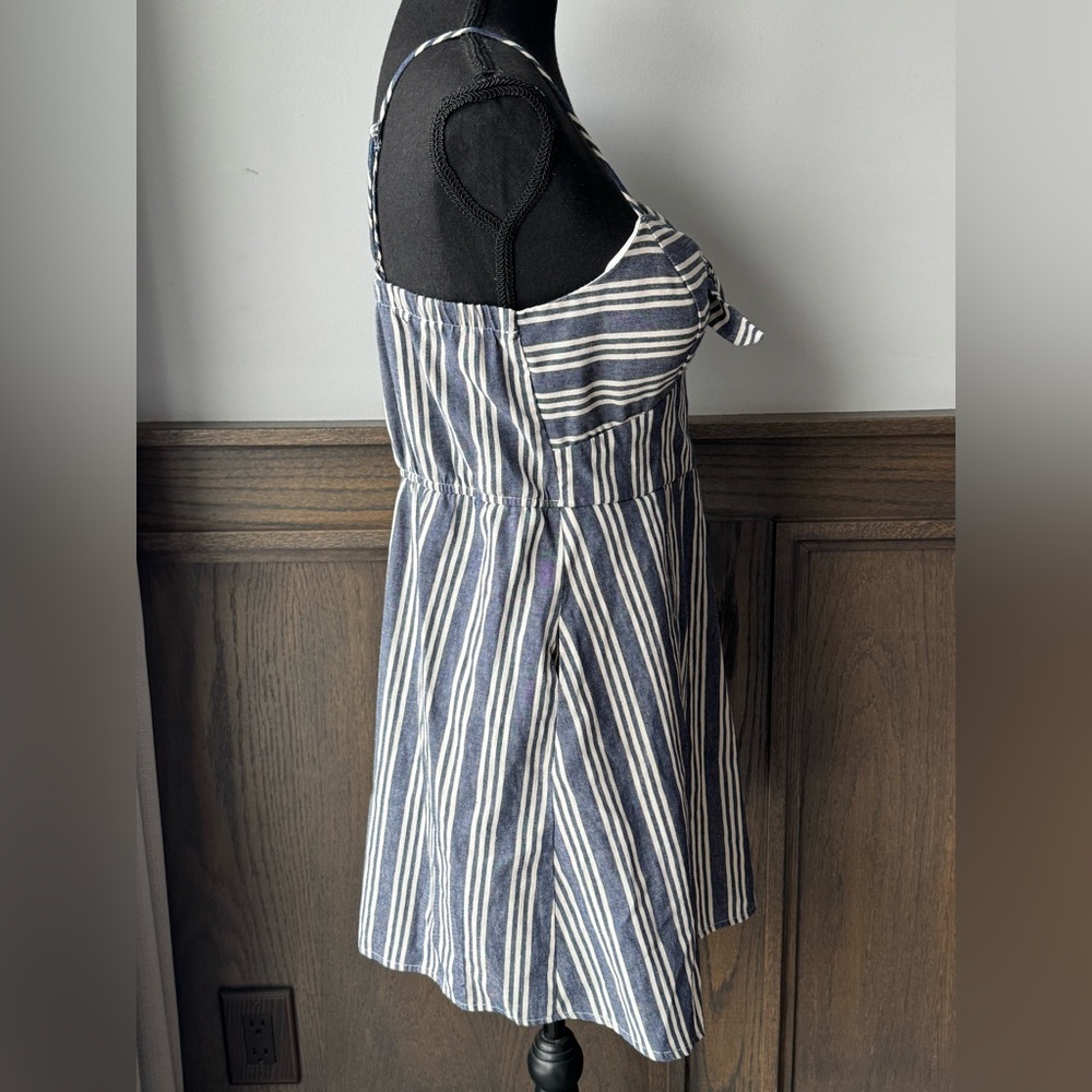 Speechless Navy and White Striped adjustable strap Dress XL - Picture 5 of 8